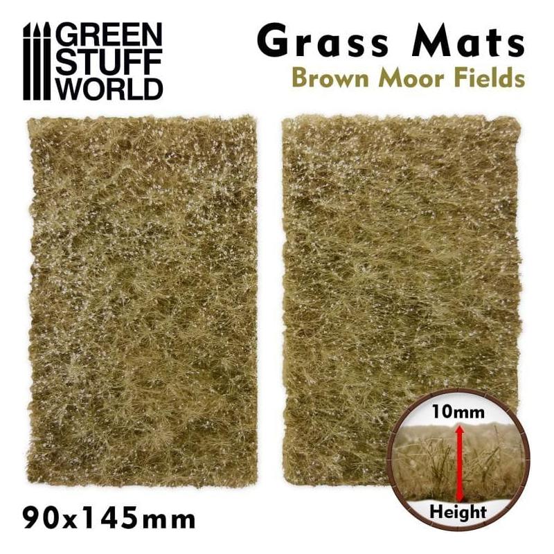 GREEN STUFF WORLD Grass Mat Cutouts - Brown Moor Fields