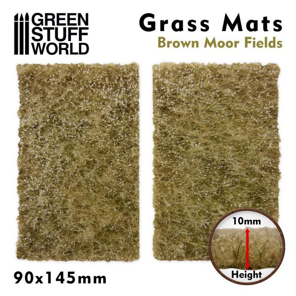 GREEN STUFF WORLD Grass Mat Cutouts - Brown Moor Fields