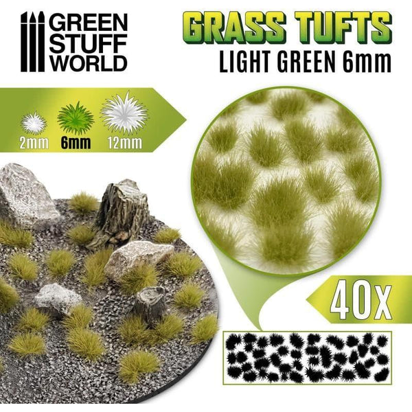 GREEN STUFF WORLD Grass Tufts 6mm Self-Adhesive - Light Green