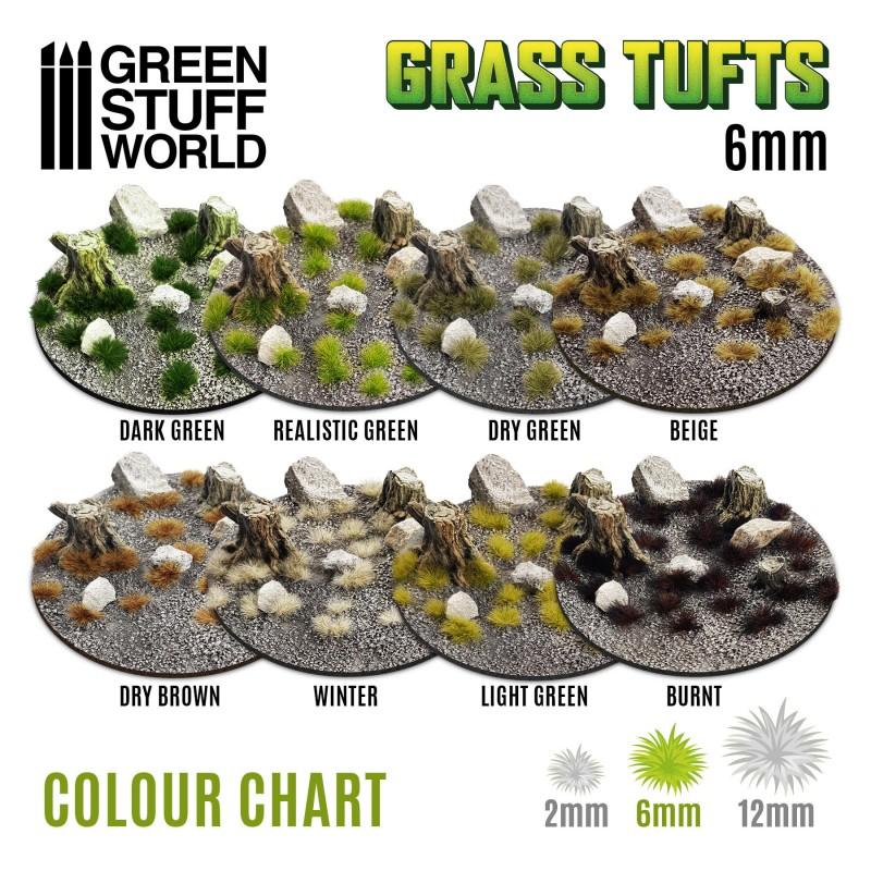 GREEN STUFF WORLD Grass Tufts 6mm Self-Adhesive - Light Green