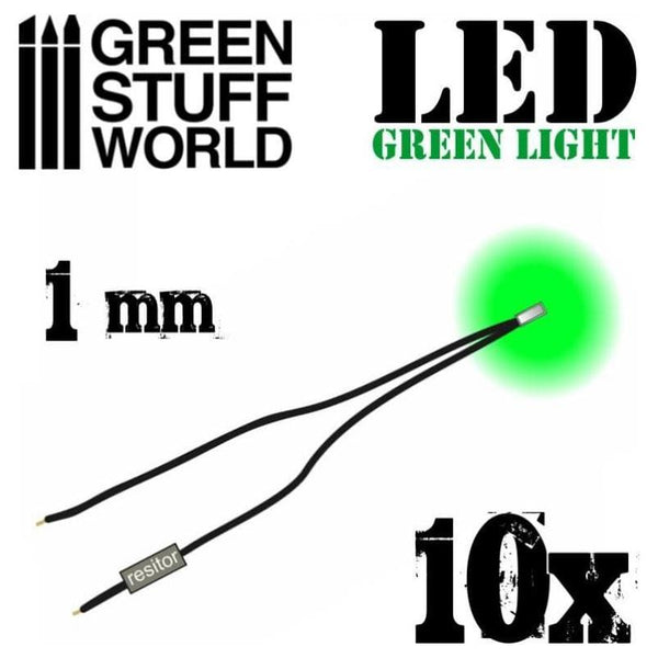 GREEN STUFF WORLD Micro LEDs - Green Lights - 1mm (0402 SMD