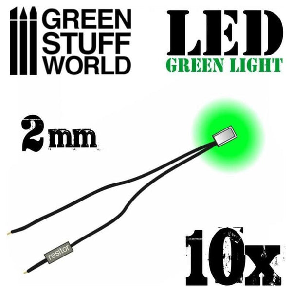 GREEN STUFF WORLD Micro LEDs - Green Lights - 2mm (0805 SMD