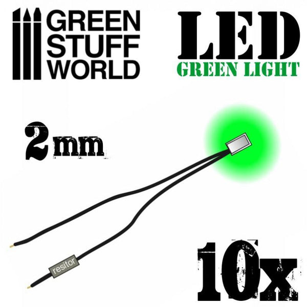 GREEN STUFF WORLD Micro LEDs - Green Lights - 2mm (0805 SMD