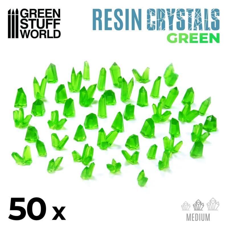 GREEN STUFF WORLD Clear Green Resin Crystals - Medium