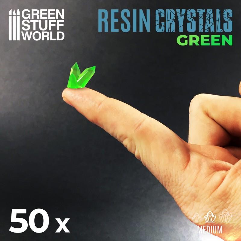 GREEN STUFF WORLD Clear Green Resin Crystals - Medium