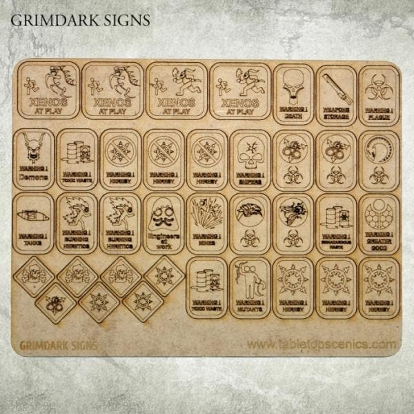 TABLETOP SCENICS Grimdark Signs