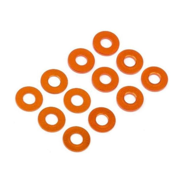 HB RACING Washer Set 3x7mm (0.5mm/1.0mm/Orange/6Pcs)
