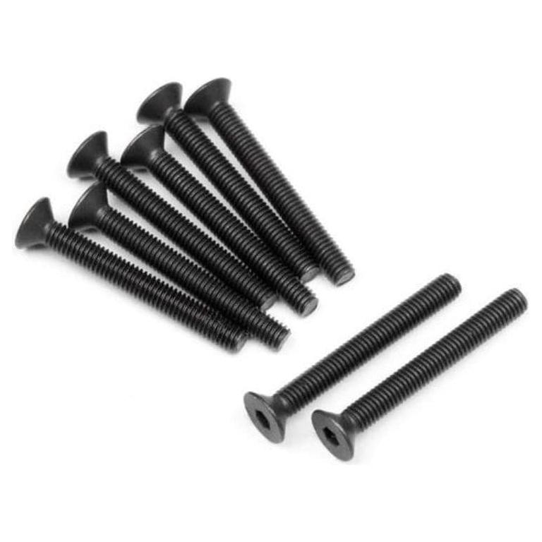 HB RACING Flat Head Screw M3 x 25mm (8Pcs)