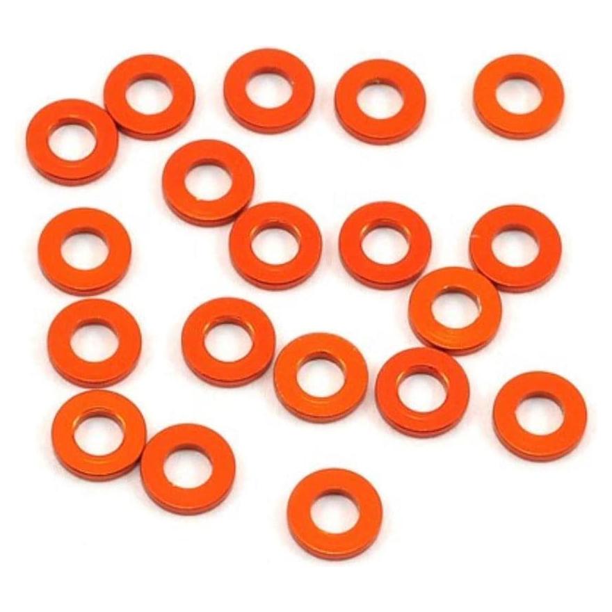 HB RACING Aluminium Washer 3x6x1.0mm (Orange/20pcs)