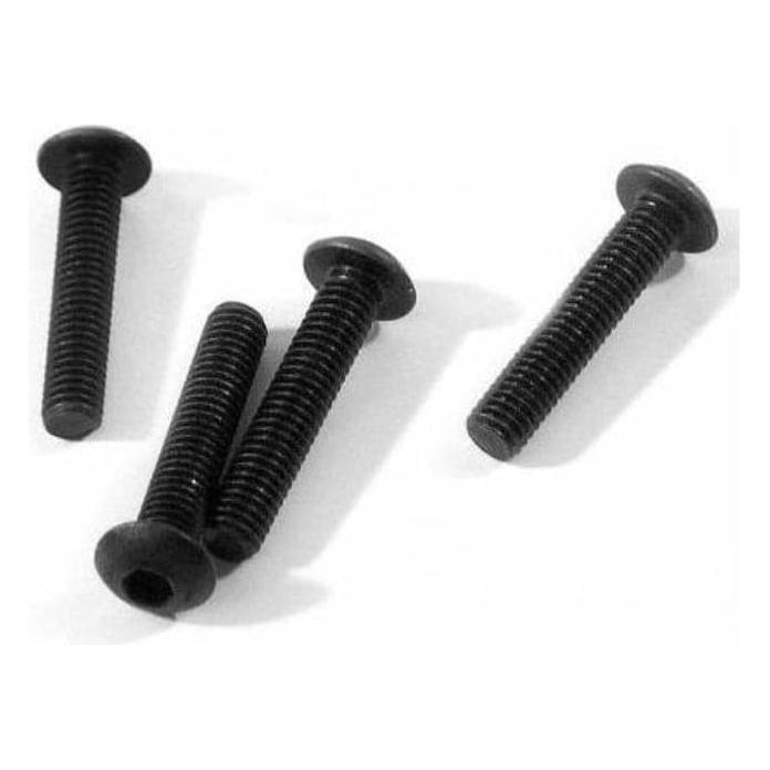 HB RACING Button Head Screw M3x15mm (Hex Socket/4pcs)