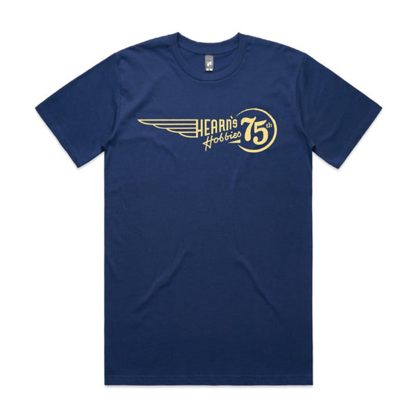 HEARNS HOBBIES 75th Anniversary T-Shirt (Cobalt) Small