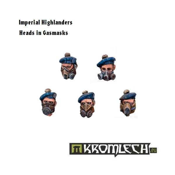 KROMLECH Imperial Highlanders Heads in Gasmasks (10)
