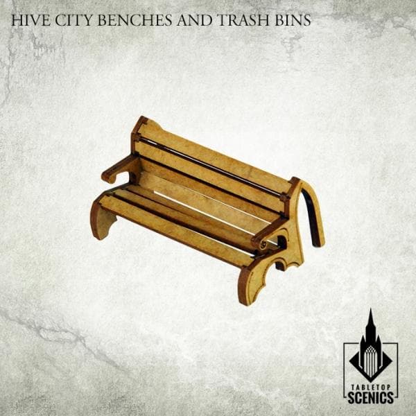 TABLETOP SCENICS Hive City Benches & Trash Bins