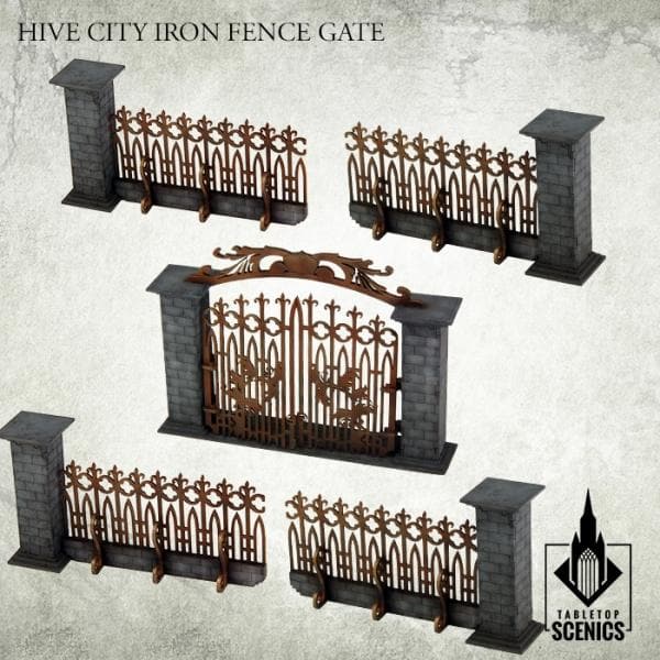 TABLETOP SCENICS Hive City Iron Fence Gate