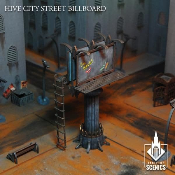 TABLETOP SCENICS Hive City Street Billboard