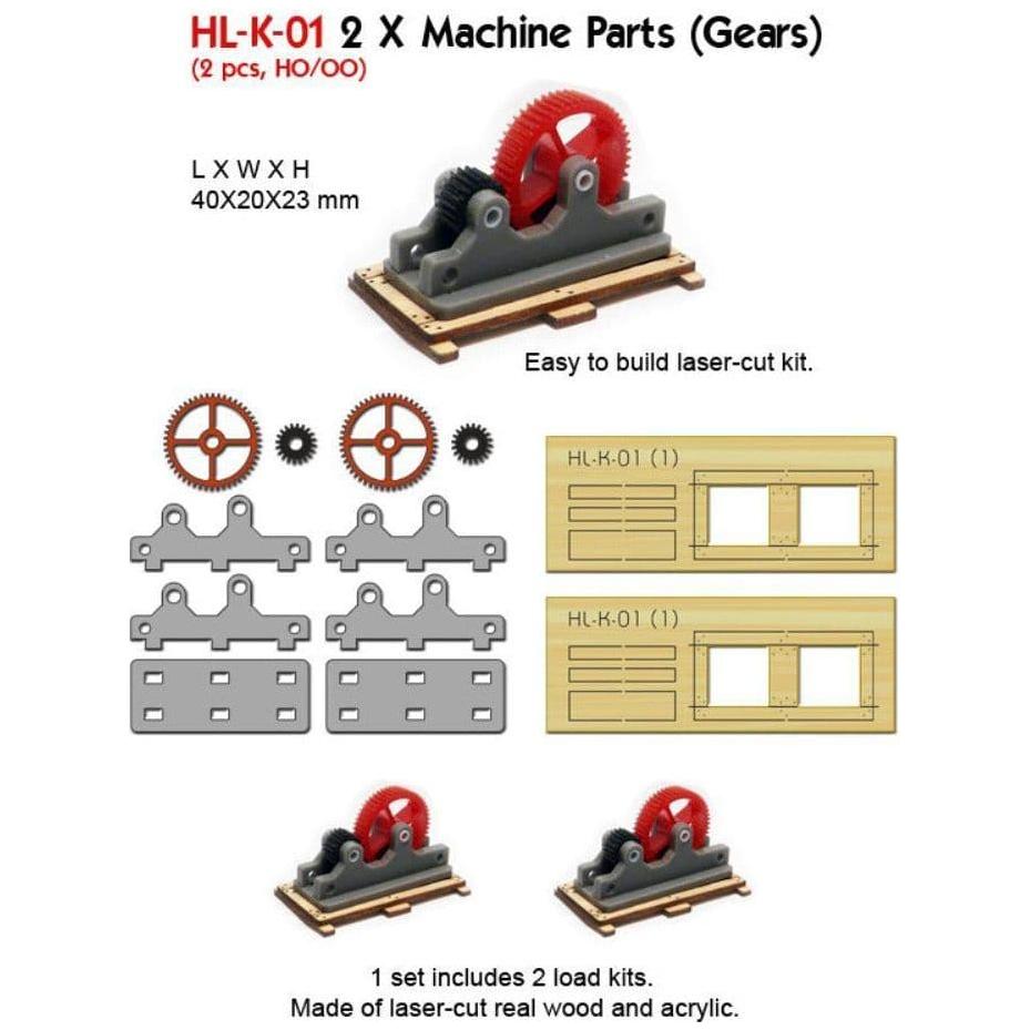 PROSES HO/OO 2 X Machine Parts (Gears) (Kit)