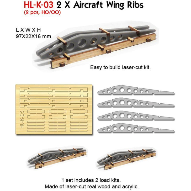 PROSES 2 X Aircraft Wing Ribs (Kit)