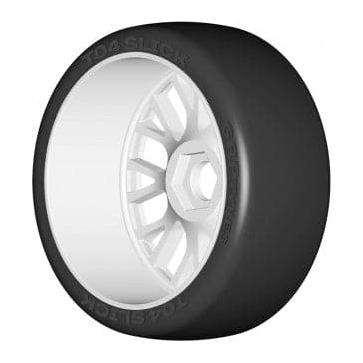 GRP 1/8 GT New Slick  Soft (2)White 20 Spoke Rubber Tyres