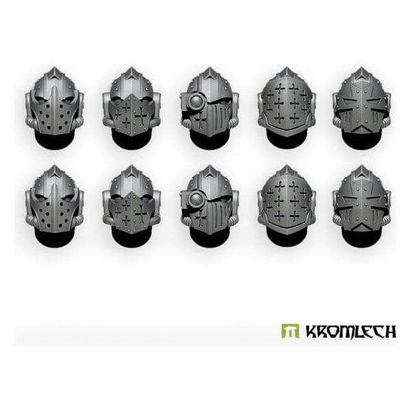 KROMLECH Imperial Crusaders Helmet Heads (10)