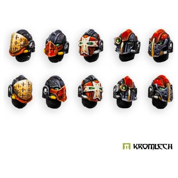 KROMLECH Imperial Crusaders Helmet Heads (10)