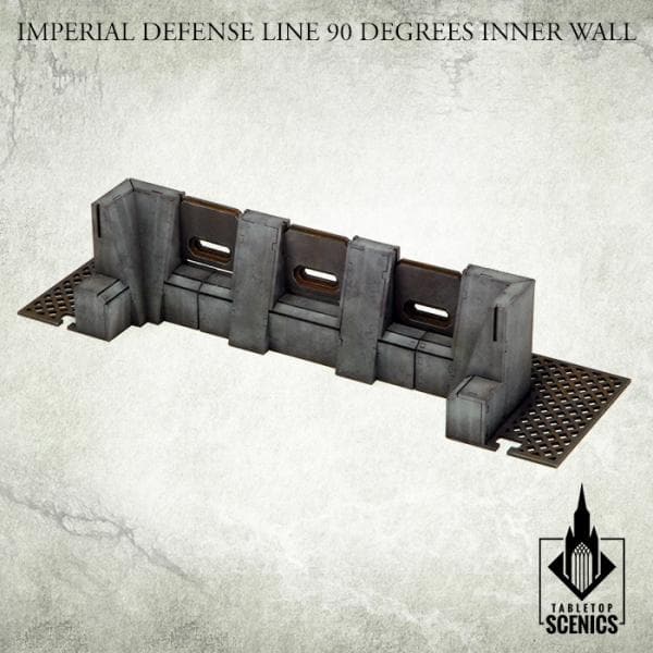 TABLETOP SCENICS Imperial Defense Line: 90° Inner Wall