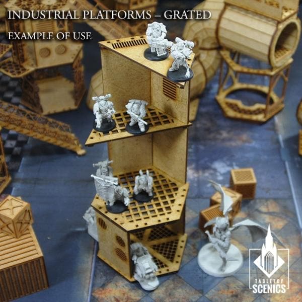 TABLETOP SCENICS Industrial Platforms - Grated