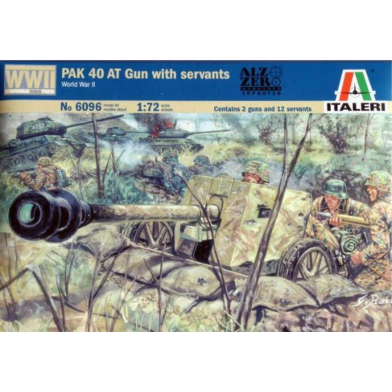 ITALERI 1/72 WWII German PAK40 AT Gun & Crew