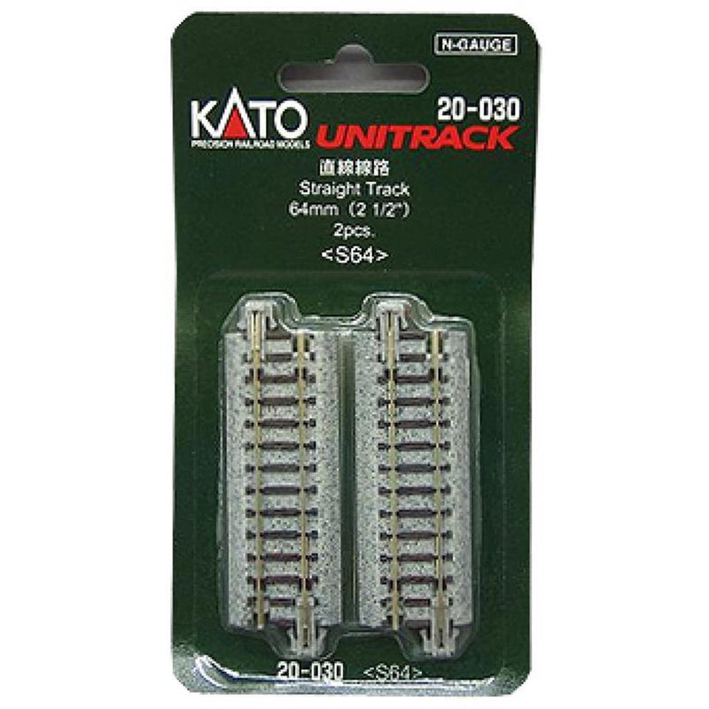 KATO N Unitrack Straight Track 64mm (2 Pack)