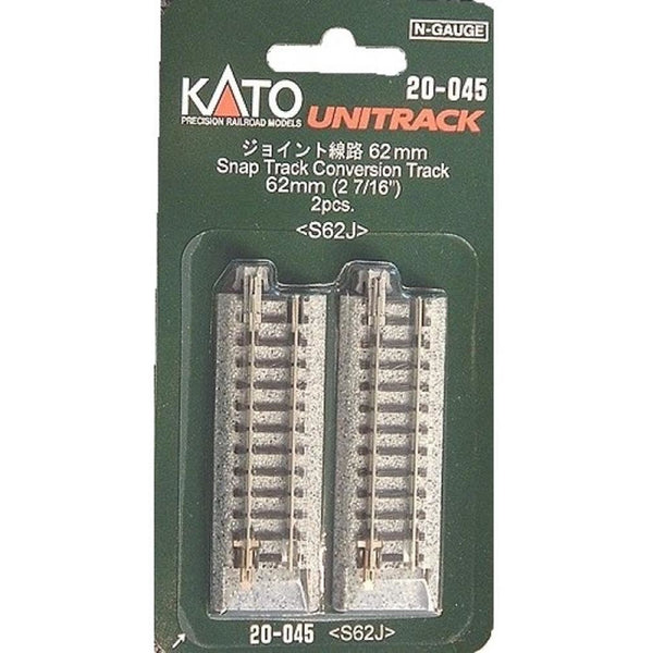 KATO N Unitrack Conversion Track 62mm 2 Pack