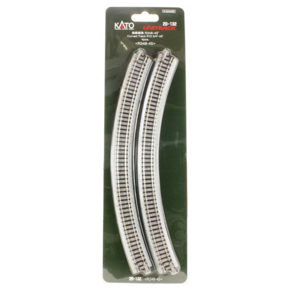 KATO N Unitrack Curved Track R348-45D 4Pk