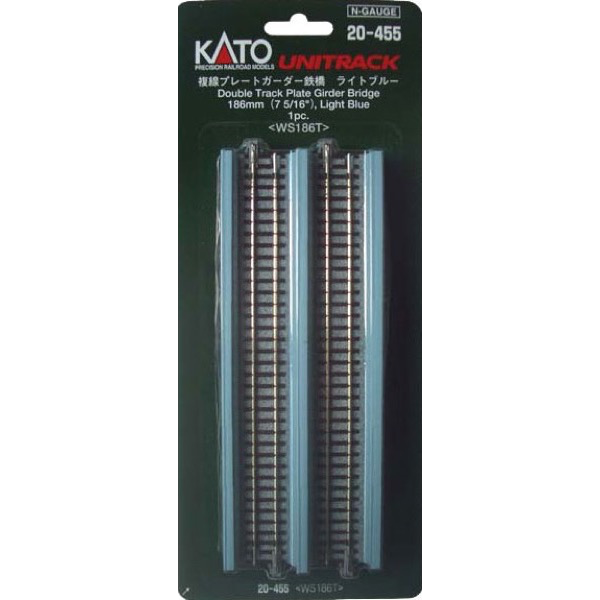 KATO N Unitrack Double Plate Girder Bridge 186mm Blue