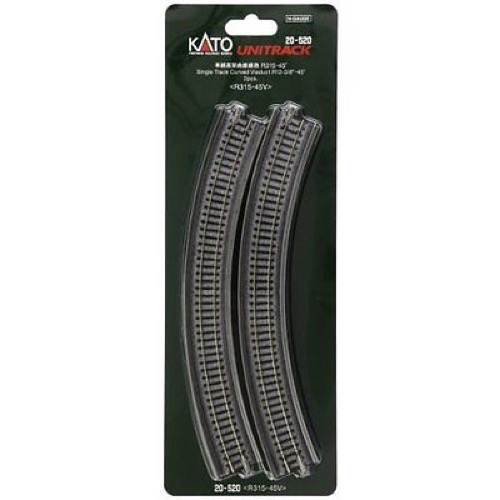 KATO N Single Track Curved Viaduct R315-45Deg (2)