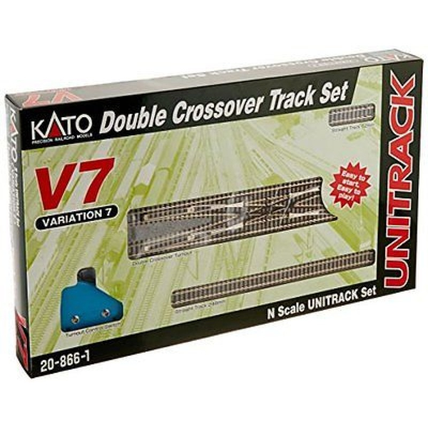 KATO N Unitrack Double Crossover Track Set V7