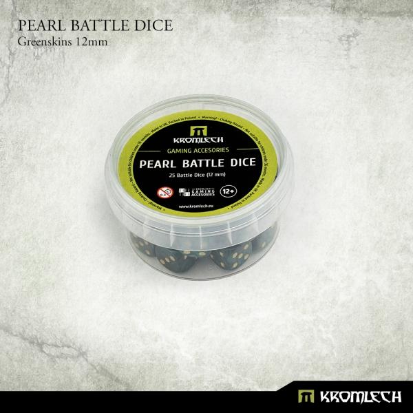 KROMLECH Pearl Battle Dice 25x Greenskins 12mm