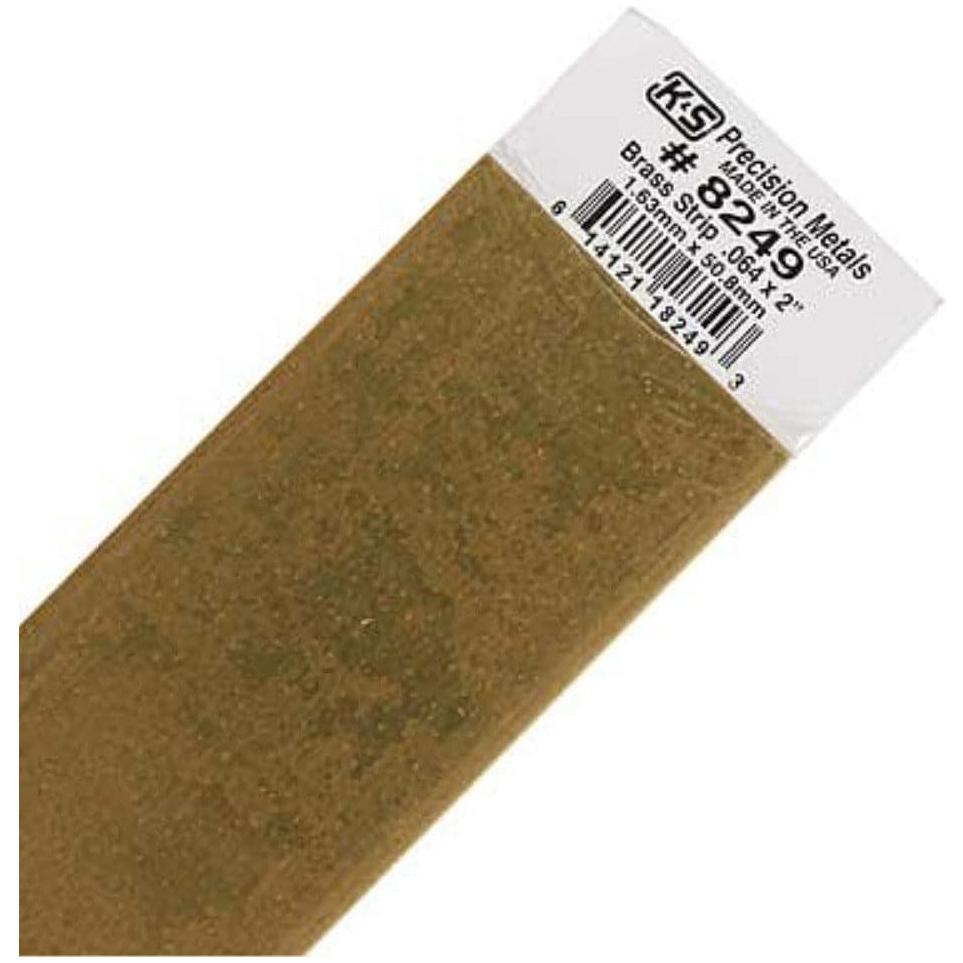 K&S Brass Strips .064in x 2in - (1 Strip per Pack)