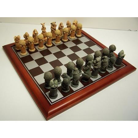 Hand Paint Chess Set - Australiana Chess Pieces, Boxed, 75m