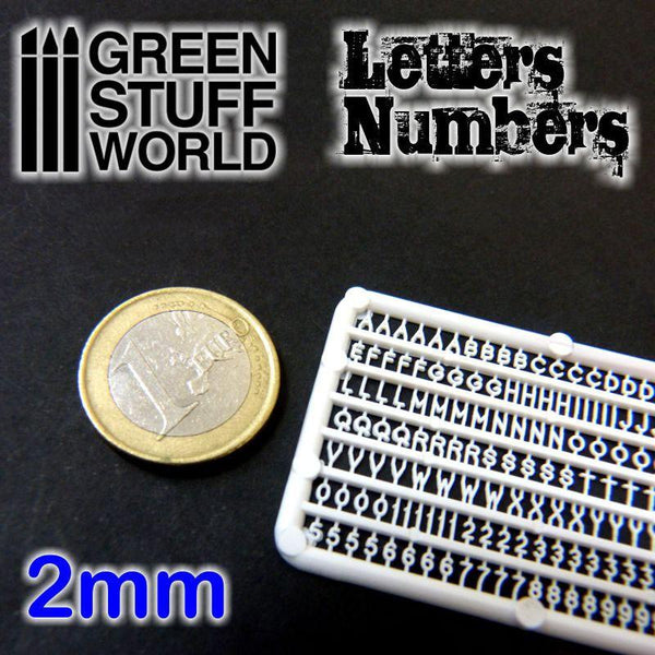 GREEN STUFF WORLD Letters and Numbers 2mm