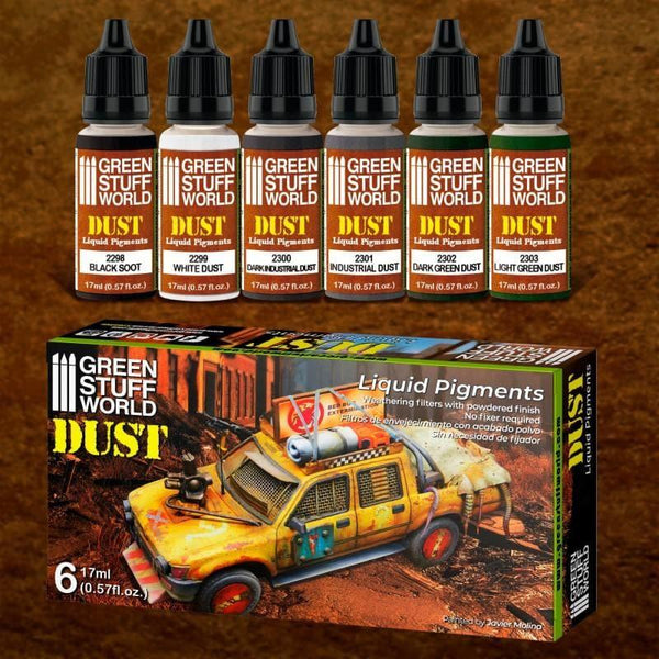 GREEN STUFF WORLD Liquid Pigments Paint Set - Dust (Box x 6