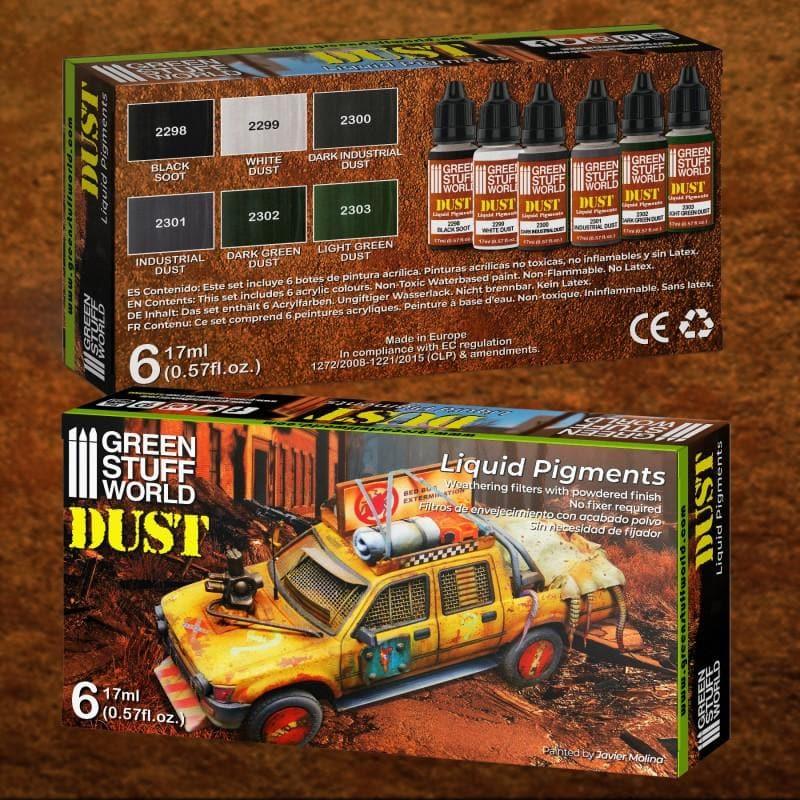 GREEN STUFF WORLD Liquid Pigments Paint Set - Dust (Box x 6