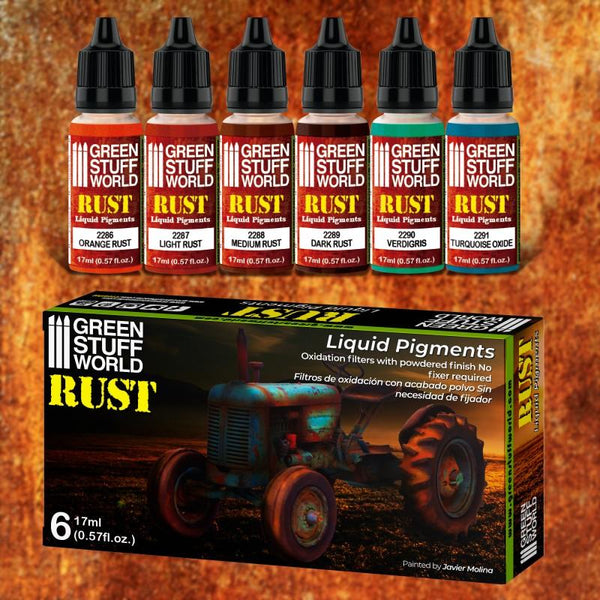 GREEN STUFF WORLD Liquid Pigments Paint Set - Rust (Box x 6