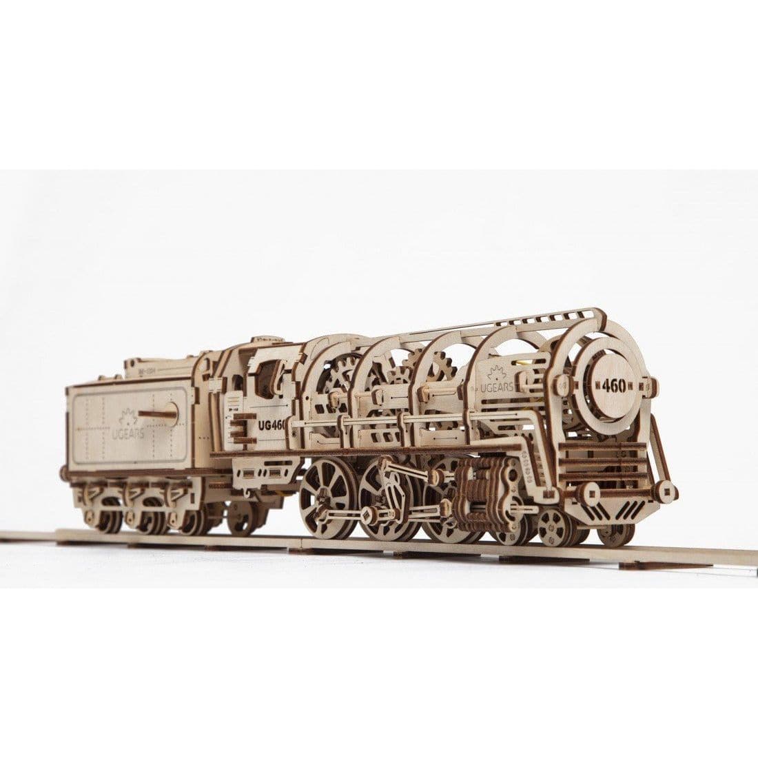 UGEARS Steam Locomotive with Tender and Almost 50cm of Track