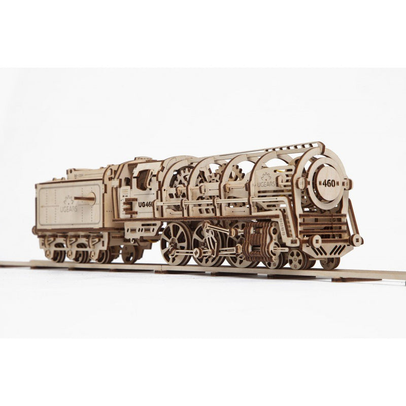 UGEARS Steam Locomotive with Tender and Almost 50cm of Track
