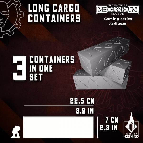 TABLETOP SCENICS Long Cargo Containers (3)