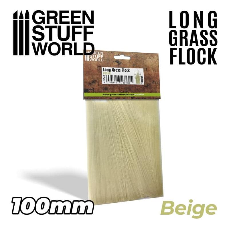 GREEN STUFF WORLD Long Grass Flock 100mm - Beige