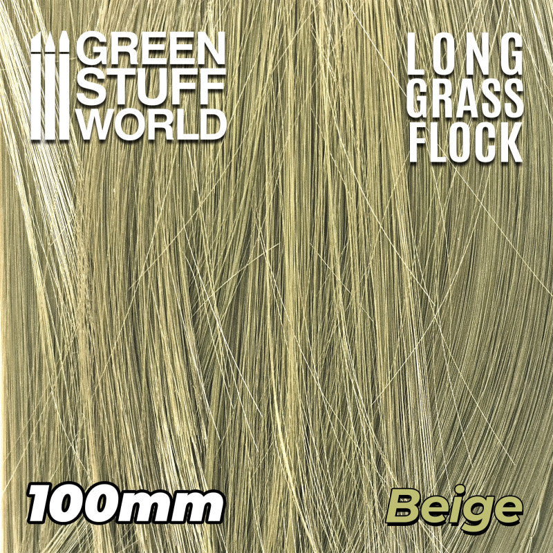 GREEN STUFF WORLD Long Grass Flock 100mm - Beige
