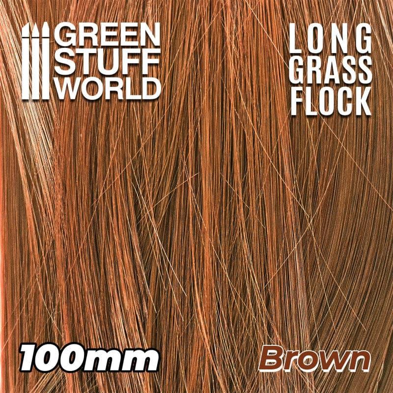 GREEN STUFF WORLD Long Grass Flock 100mm - Brown