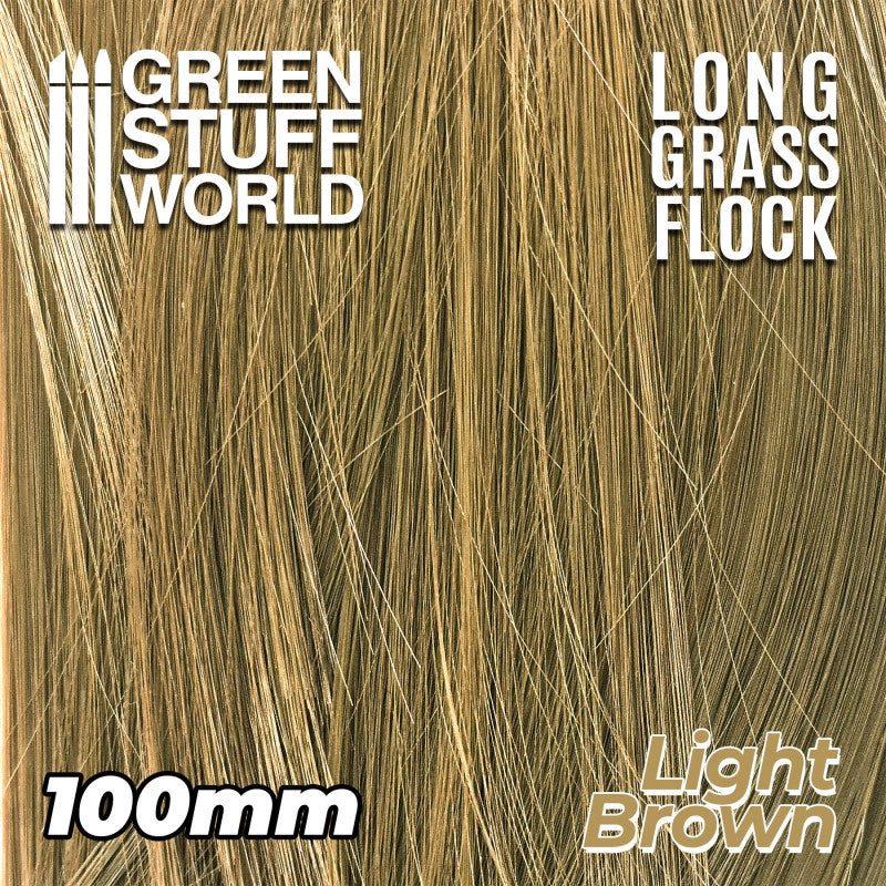 GREEN STUFF WORLD Long Grass Flock 100mm - Light Brown