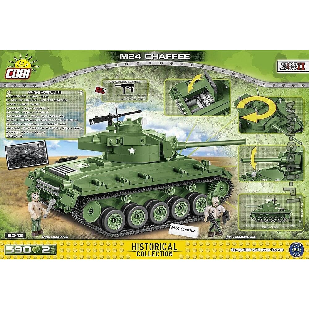 COBI World War II - M24 Chaffee Tank (590 Pieces)