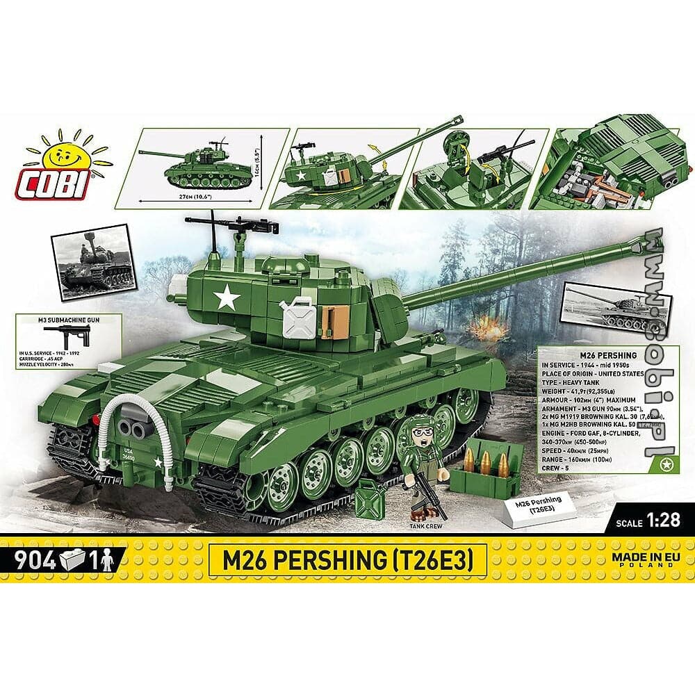 COBI WWII - M26 Pershing T26E3 904 pcs