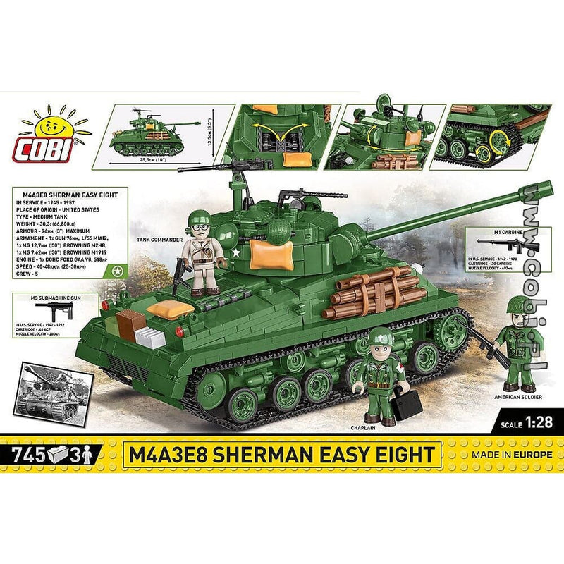 COBI World War II - M4A3E8 Sherman Easy Eight (745 Pieces)